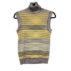 Missoni silk blend Striped Sleeveless Turtleneck top